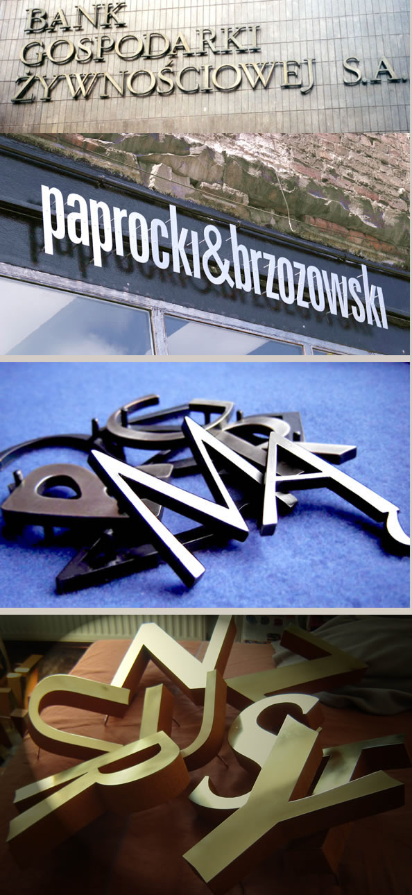 litery metalowe, medaliony, statuetki, tablice pami�tkowe, klamry, odznaki