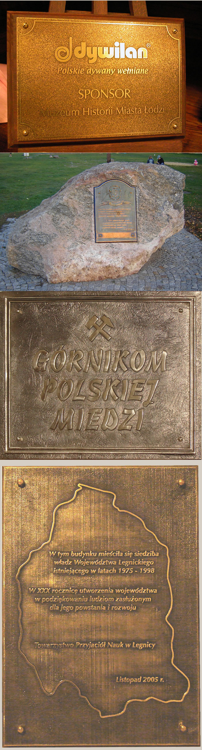 tablice pami�tkowe, litery metalowe, medaliony, statuetki,  klamry, odznaki